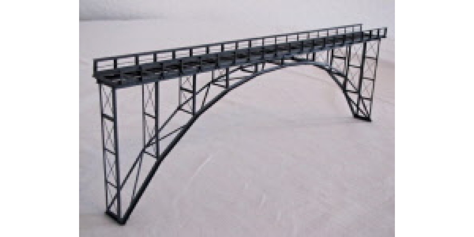 HA23200 HN32 Gauge N Hochbogenbrücke 32 cm eingleisig, grau