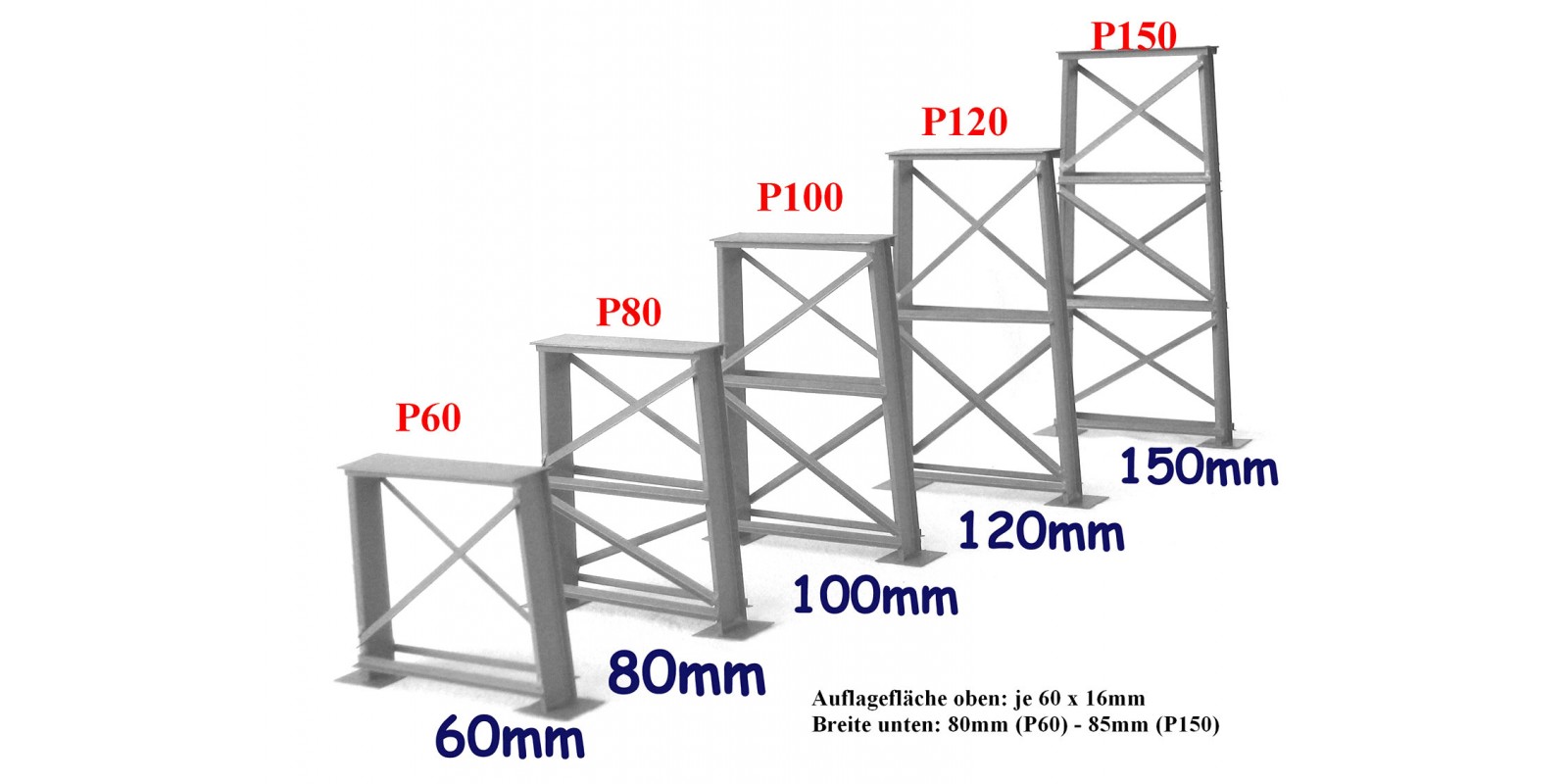 HA17300 P150 Spur H0 Brückenpfeiler, 150 mm