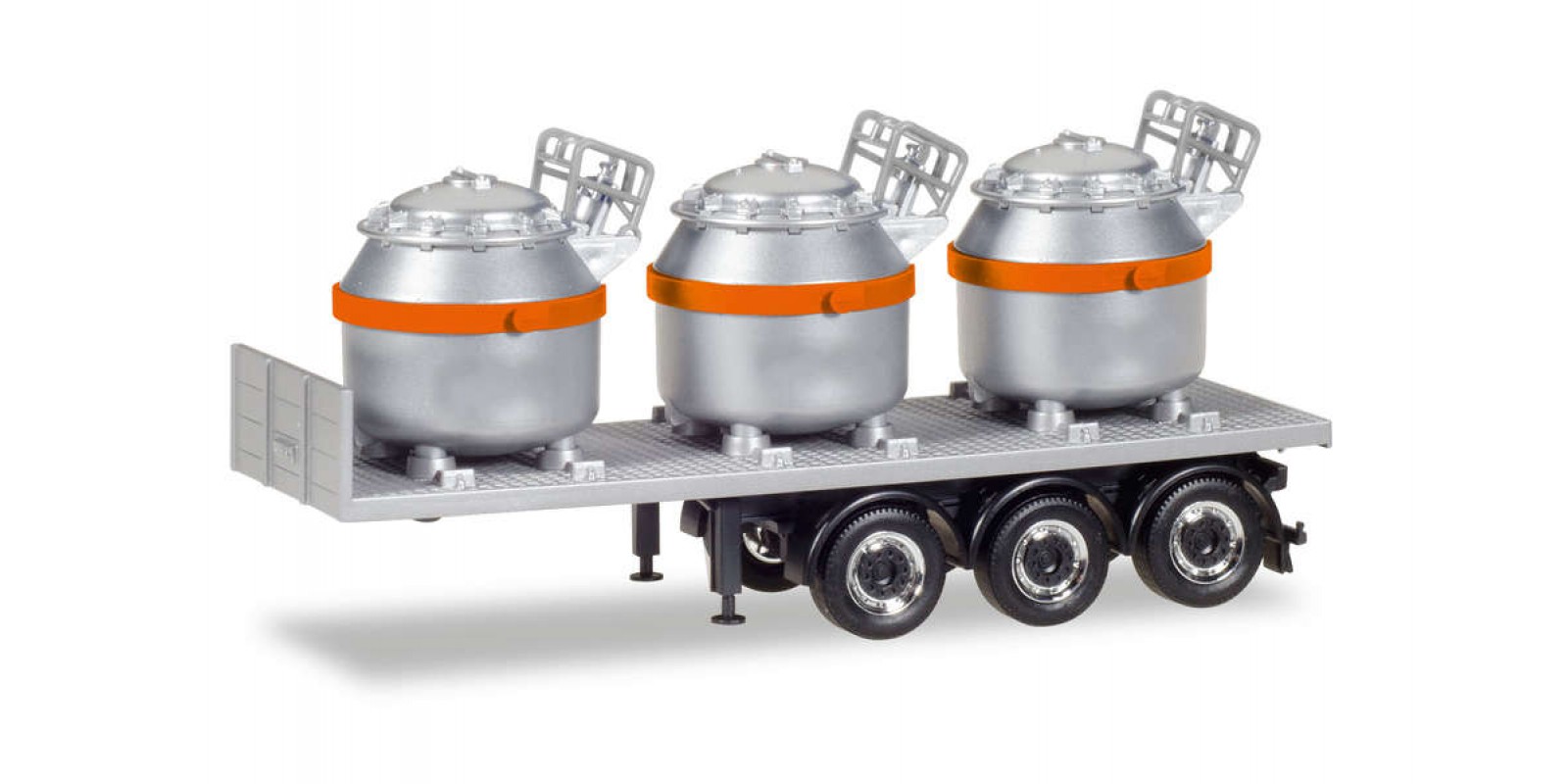 HR076838 TRAILER WITH 3 ALUMINUM CRUCIBLES, SILVER