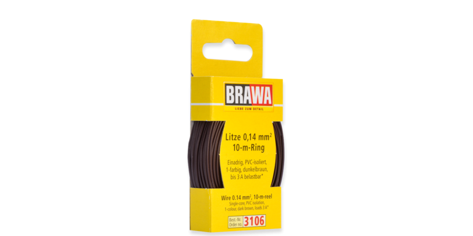 BR3106 Wire 0,14mm², 10m-ring, dark brown
