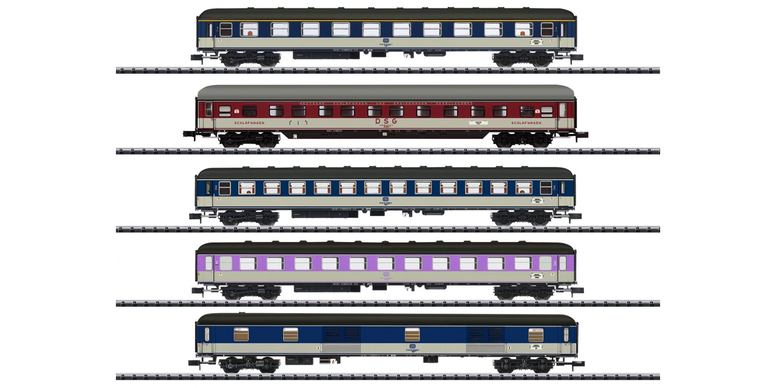 T15473 "D 730" Express Train Passenger Car Set