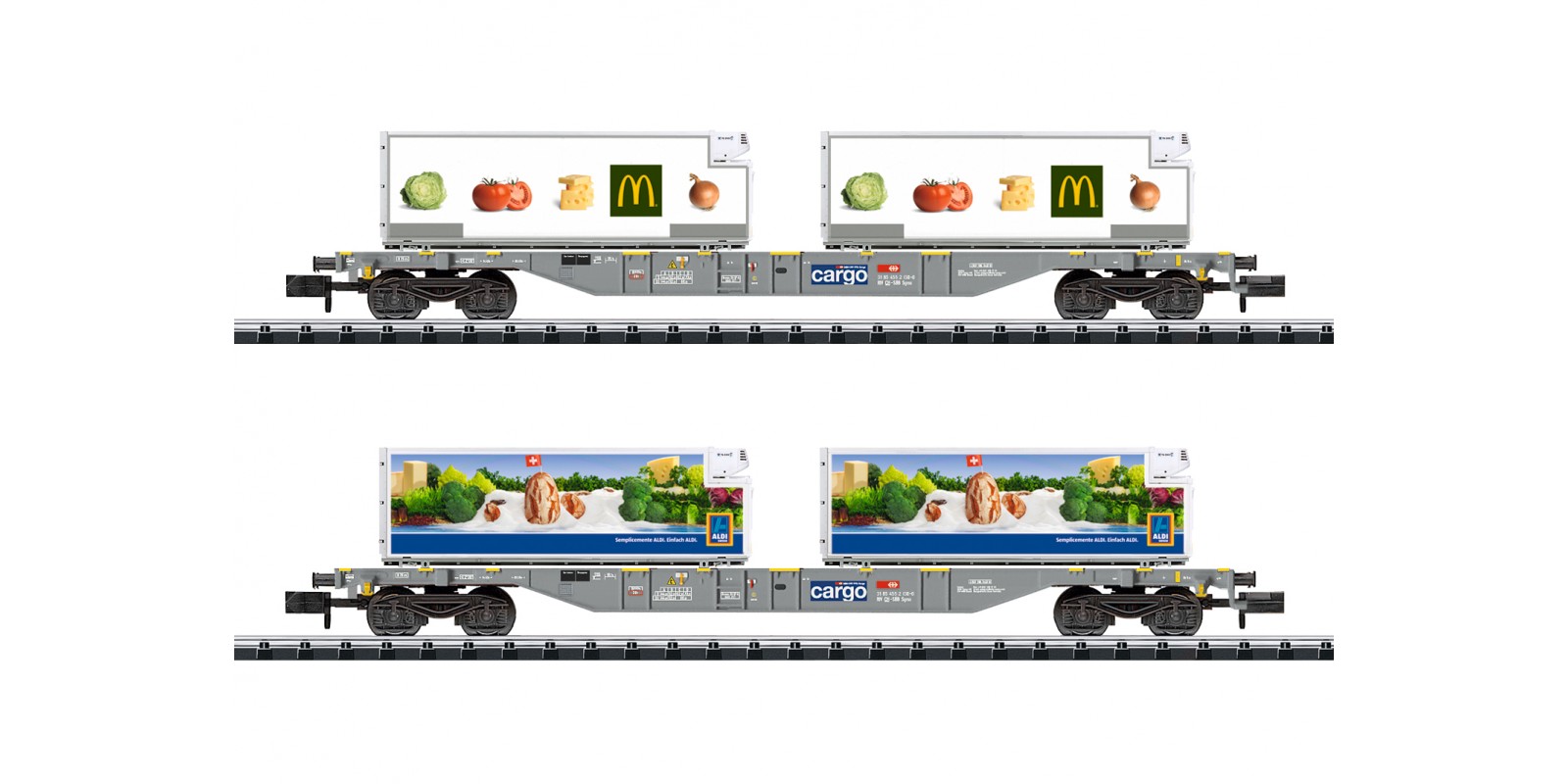 T15488  "Foodstuffs Refrigerated Transport" Container Transport Car Set