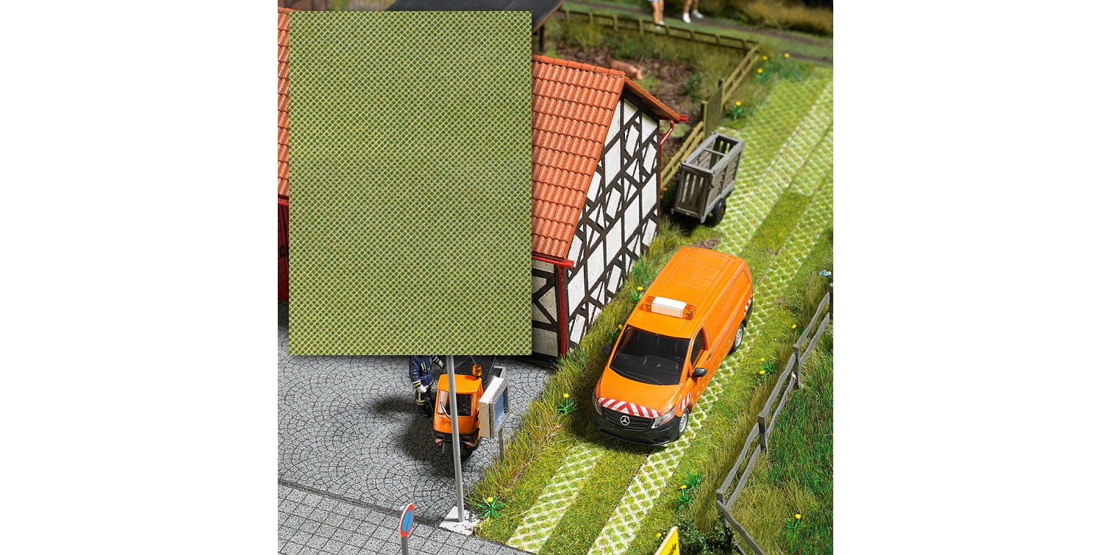 BU7430 Paving Block Panel with Grass Openings