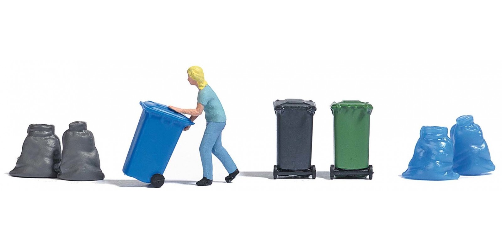 BU7874 Woman with trash can