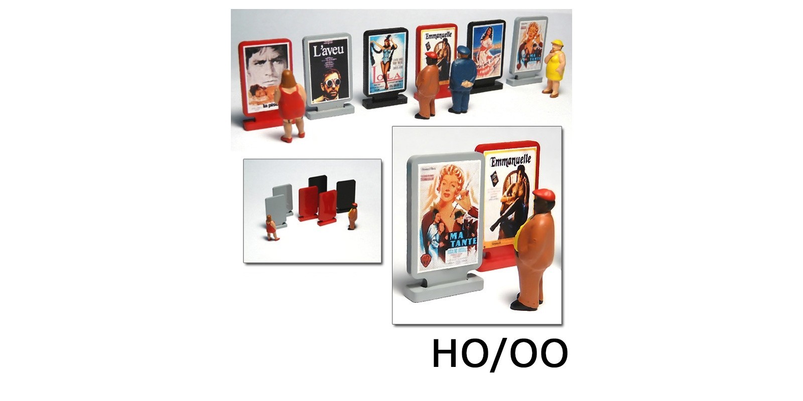 PS-SIGN-HO-01 HO/OO 6 X Movie Billboards