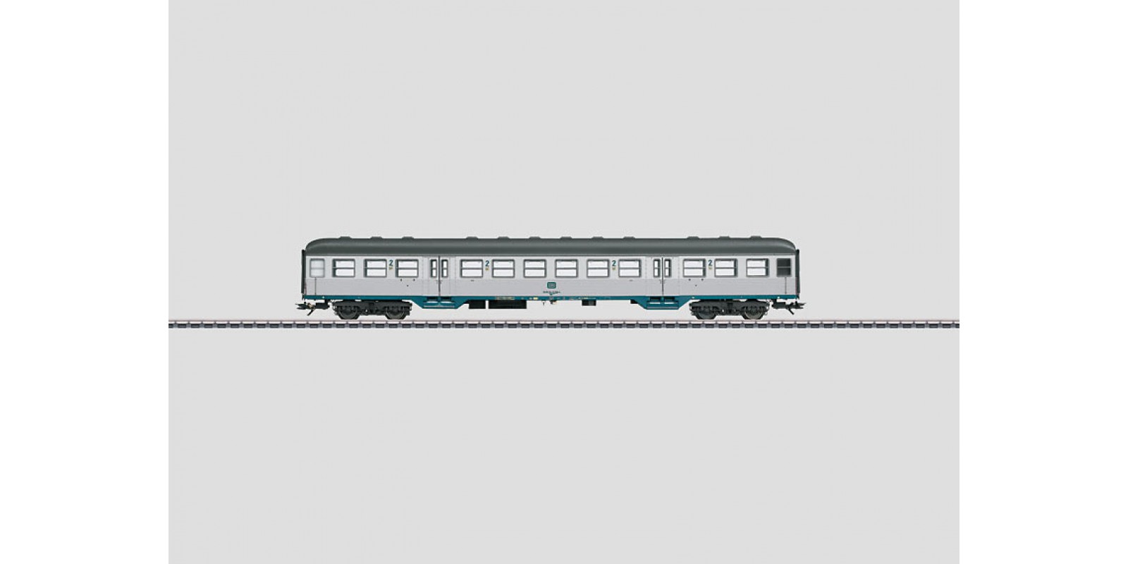 43803 German Federal Railroad (DB) type Bnb 719 commuter car, 2nd class. "Silberling" 