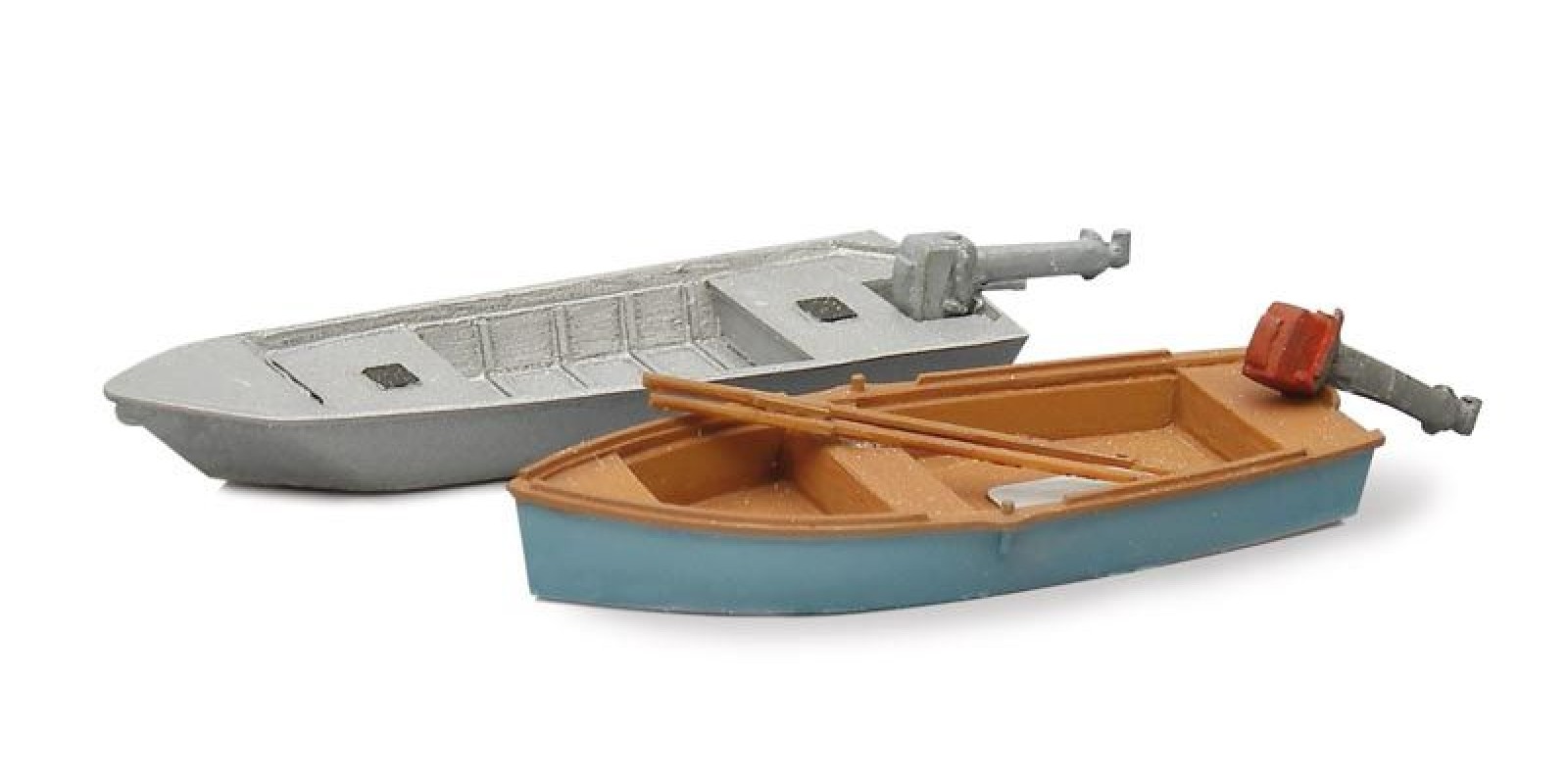AR387.10 Fishing boats modern (2x), 1:87 resin ready made, painted