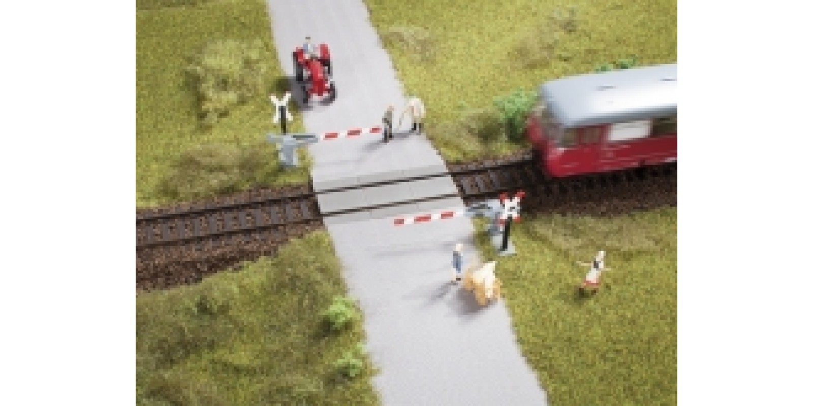 AU41625 Level crossing with halfbarrier