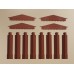 AU80412 Small gables and short corner pillars red
