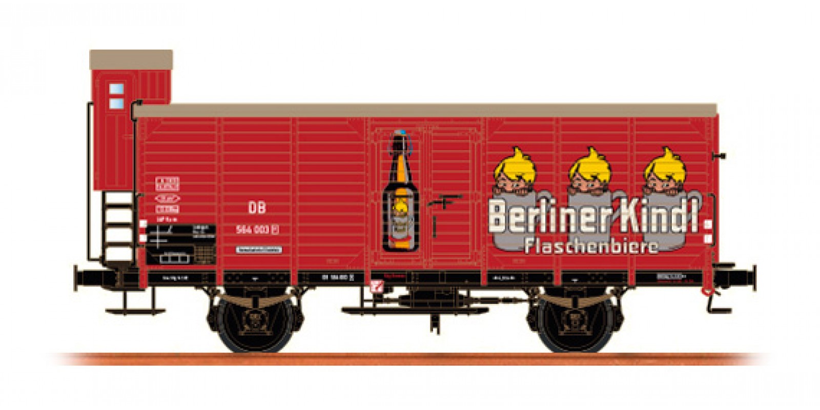 Br49008   Beer Car G 10 "Berliner Kindl" DB, (Exclusive special model - International Toy Fair Nürnberg 2015),epoch  III