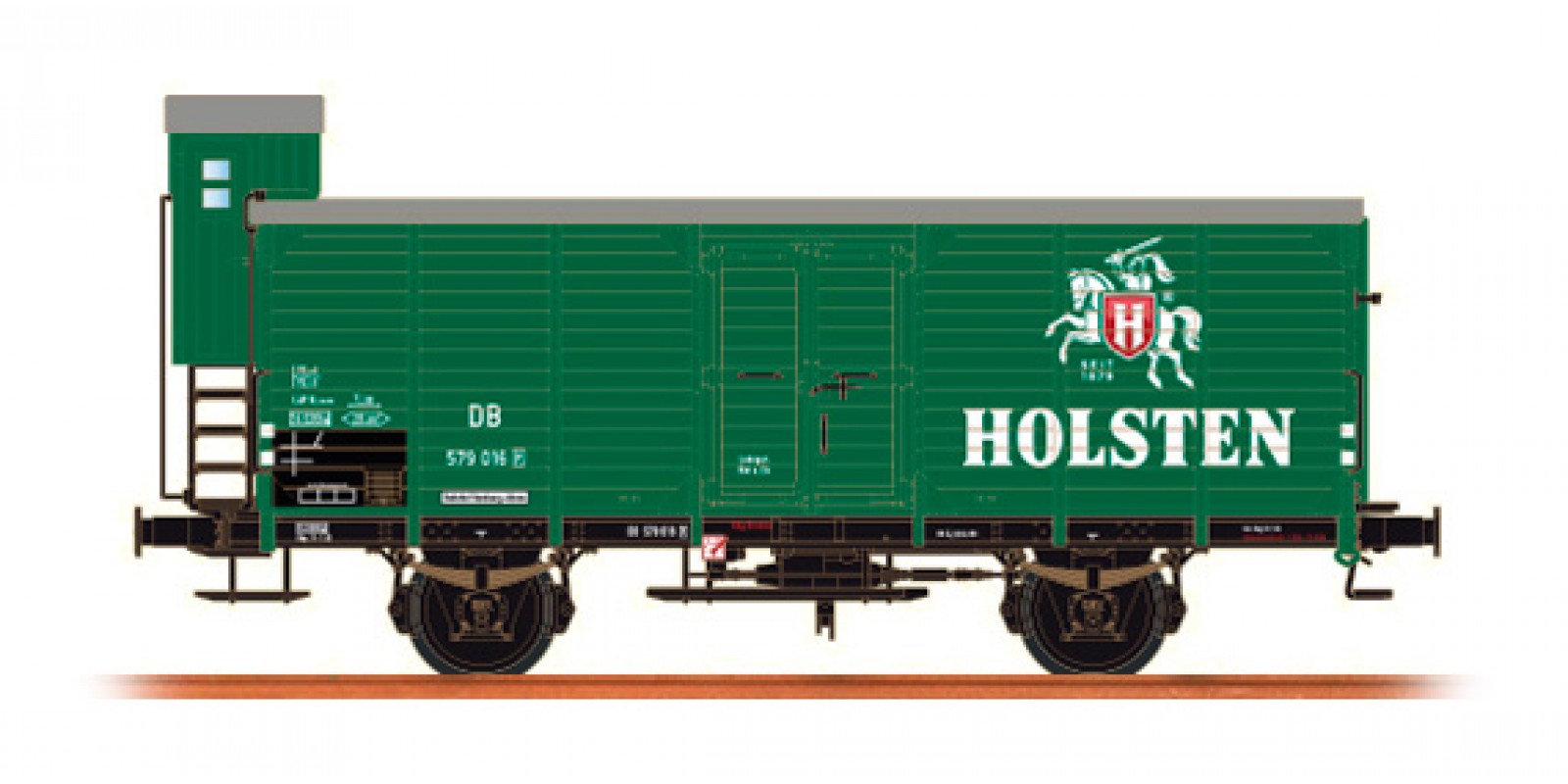 Br49011  Beer Car G 10 "Holsten" DB, (Exclusive special model - International Toy Fair Nürnberg 2015), epoch III