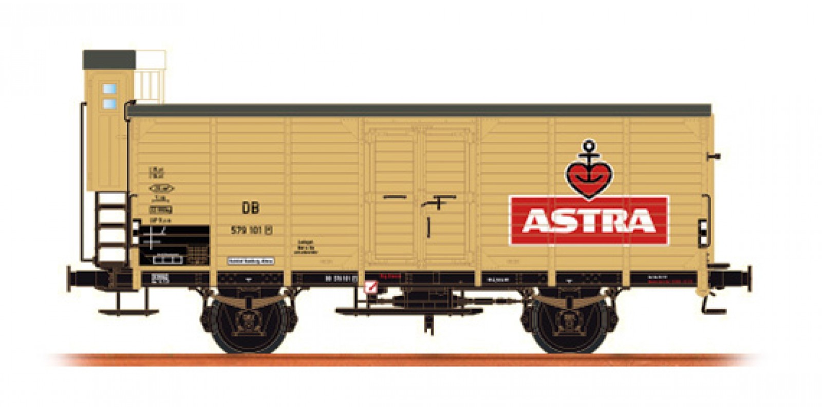 Br49012  Beer Car G 10 "Astra" DB, (Exclusive special model - International Toy Fair Nürnberg 2015), epoch III