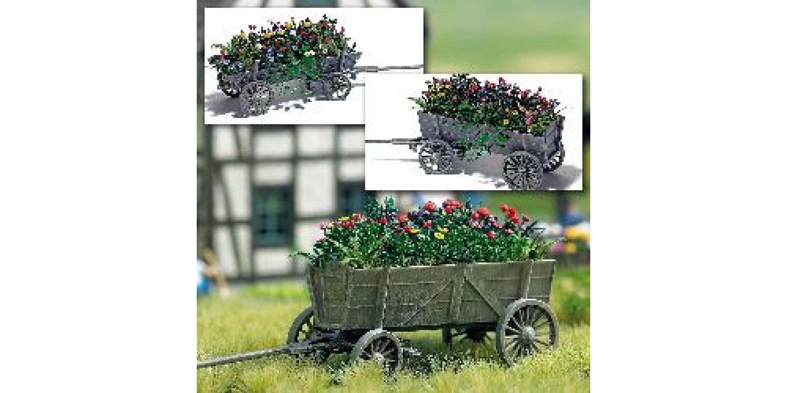 Bu1228 Cart with Flowers