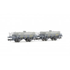 ET19041 RENFE, set of 2 flatwagon Unificados, grey livery, with water tank, ep. III