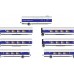 ET3345 RENFE, Talgo Pendular, 6-unit base set in blue/white livery "Largo Recorrido", period V