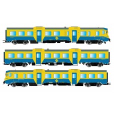 ET3421D RENFE, 3-unit DMU class 592 in original blue/yellow livery, period IV-V with DCC decoder