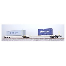 ES36551 Pocket-wagon, H0, Sdggmrs, 37 84 499 3 309-2, NL-AAEC Ep. VI, Container CBHU 800608 + CMAU 216218, DC