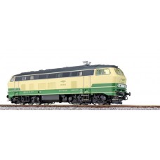 ES31008 Diesel loco, H0, BR 218, 218 396 Brohltalbahn, cream/green, Era VI, prototype around 2018, Sound+Smoke, DC/AC