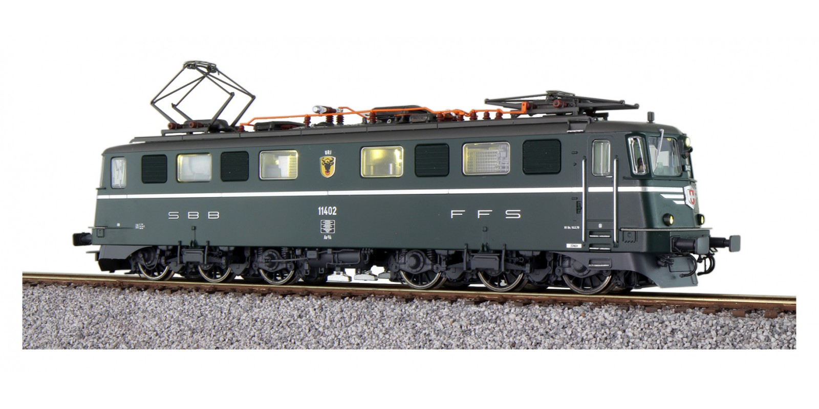 ES51530  Gauge H0 Electric locomotive AE6/6, 11402 "Uri" of the SBB, era IV with sound