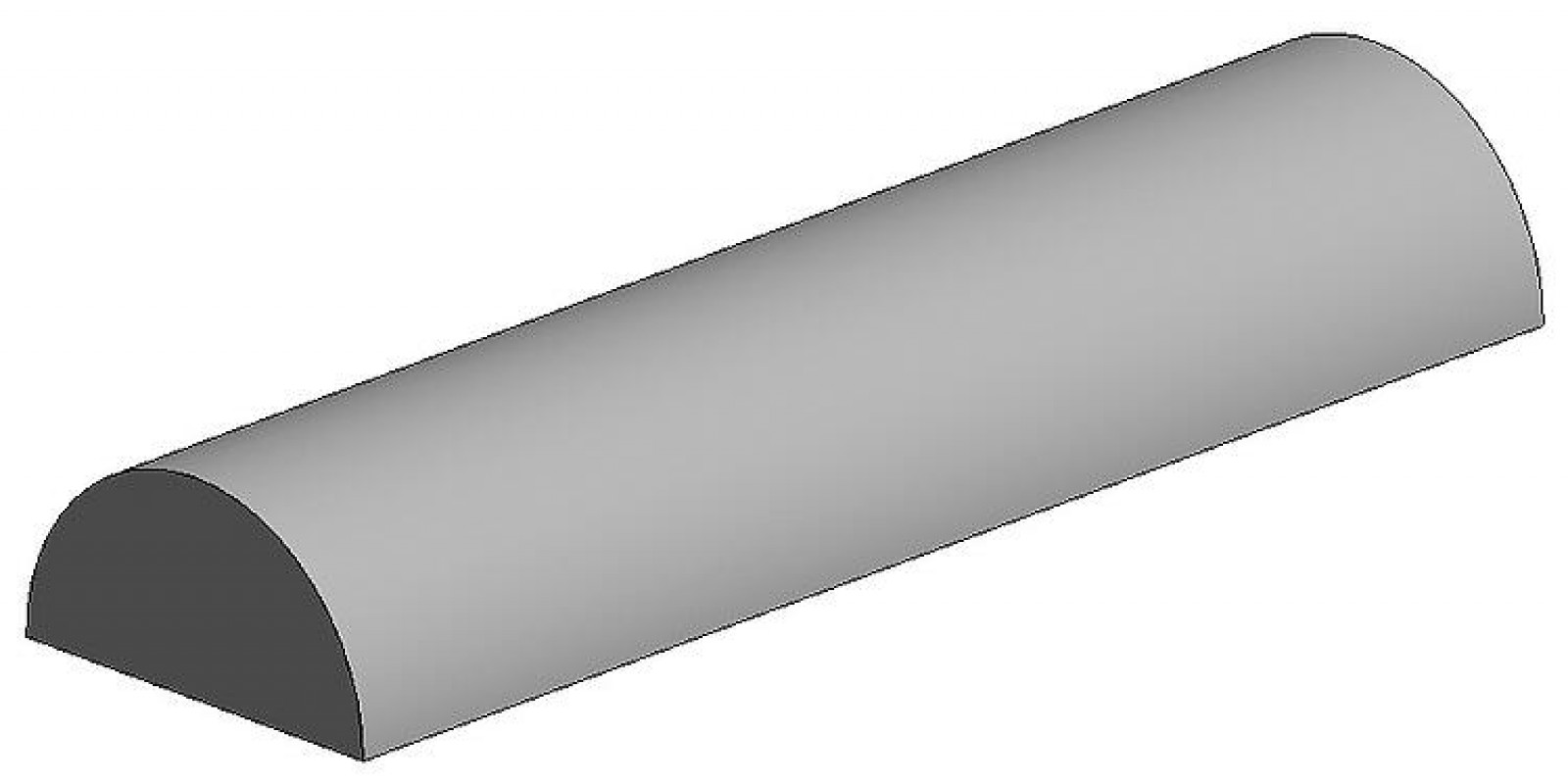 FA500240 Semicircular polystyrene tube, diameter 1.00 mm