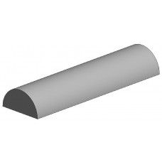 FA500240 Semicircular polystyrene tube, diameter 1.00 mm
