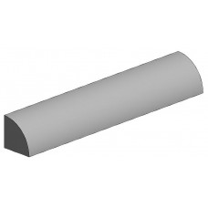 FA500248  Polystyrene quarter round tube, diameter 1.50 mm