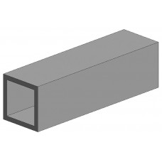 FA500255 White polystyrene square tube, 7.90 mm edge length - 5/16