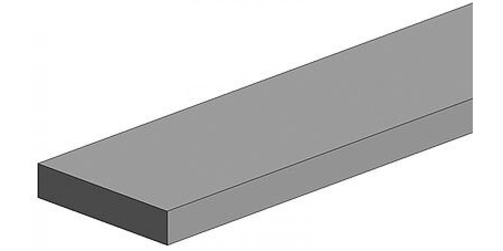 FA508202  Scale 1:87: White polystyrene strips, 0.01