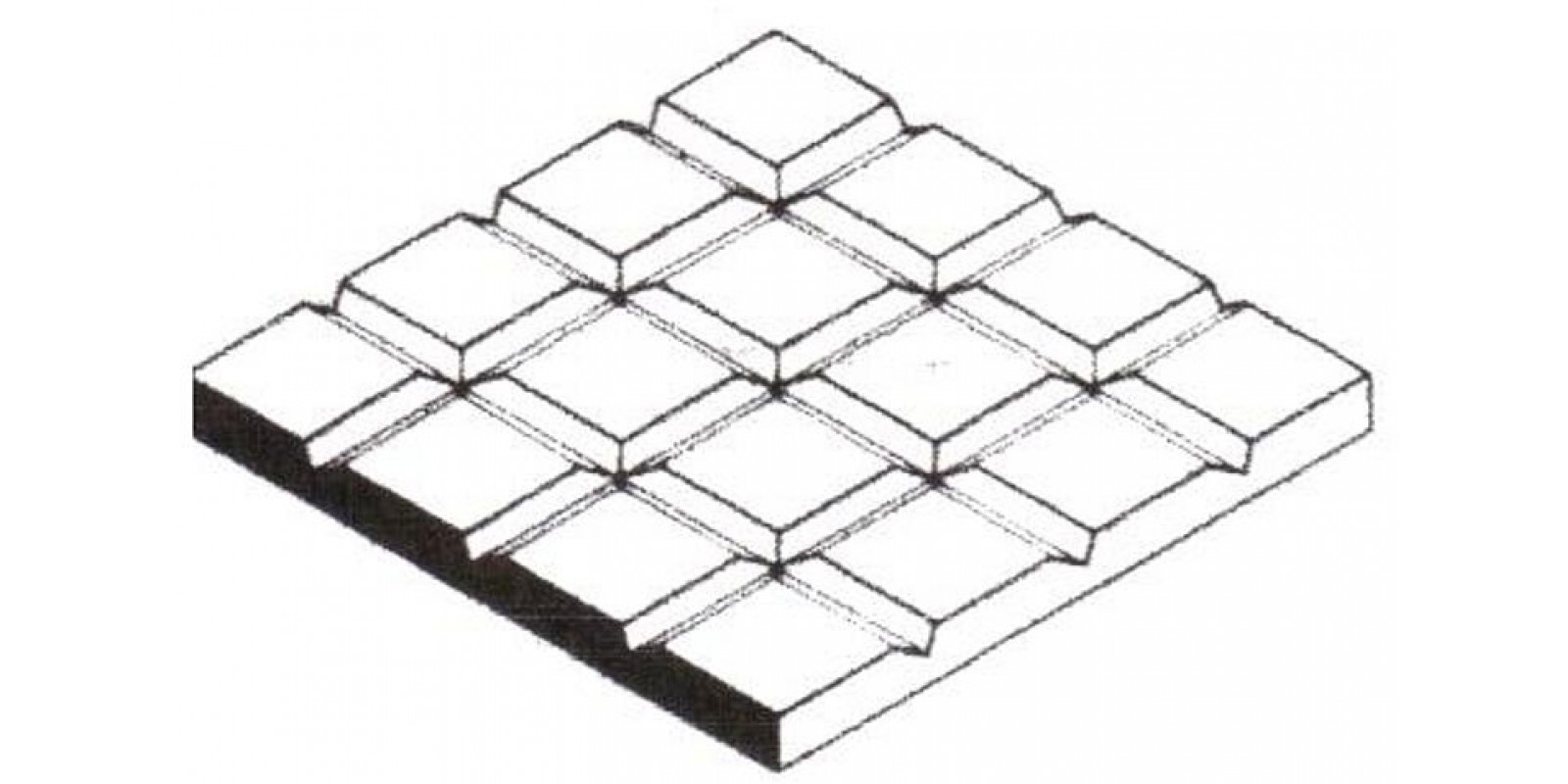 FA504506 White polystyrene pavement sheets, spacing 8.50 mm