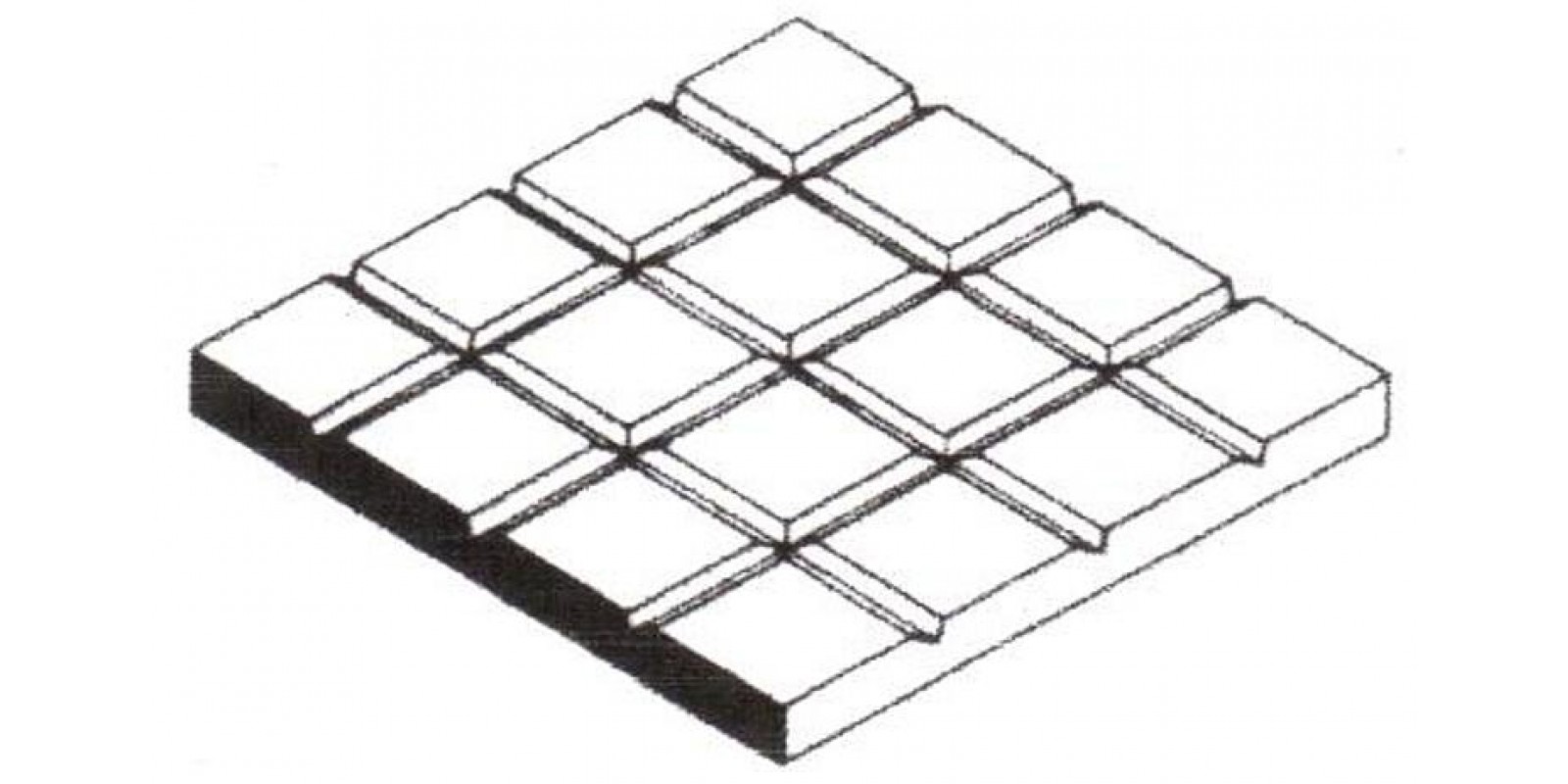 FA504517 White polystyrene pavement sheets, spacing 9.50 x