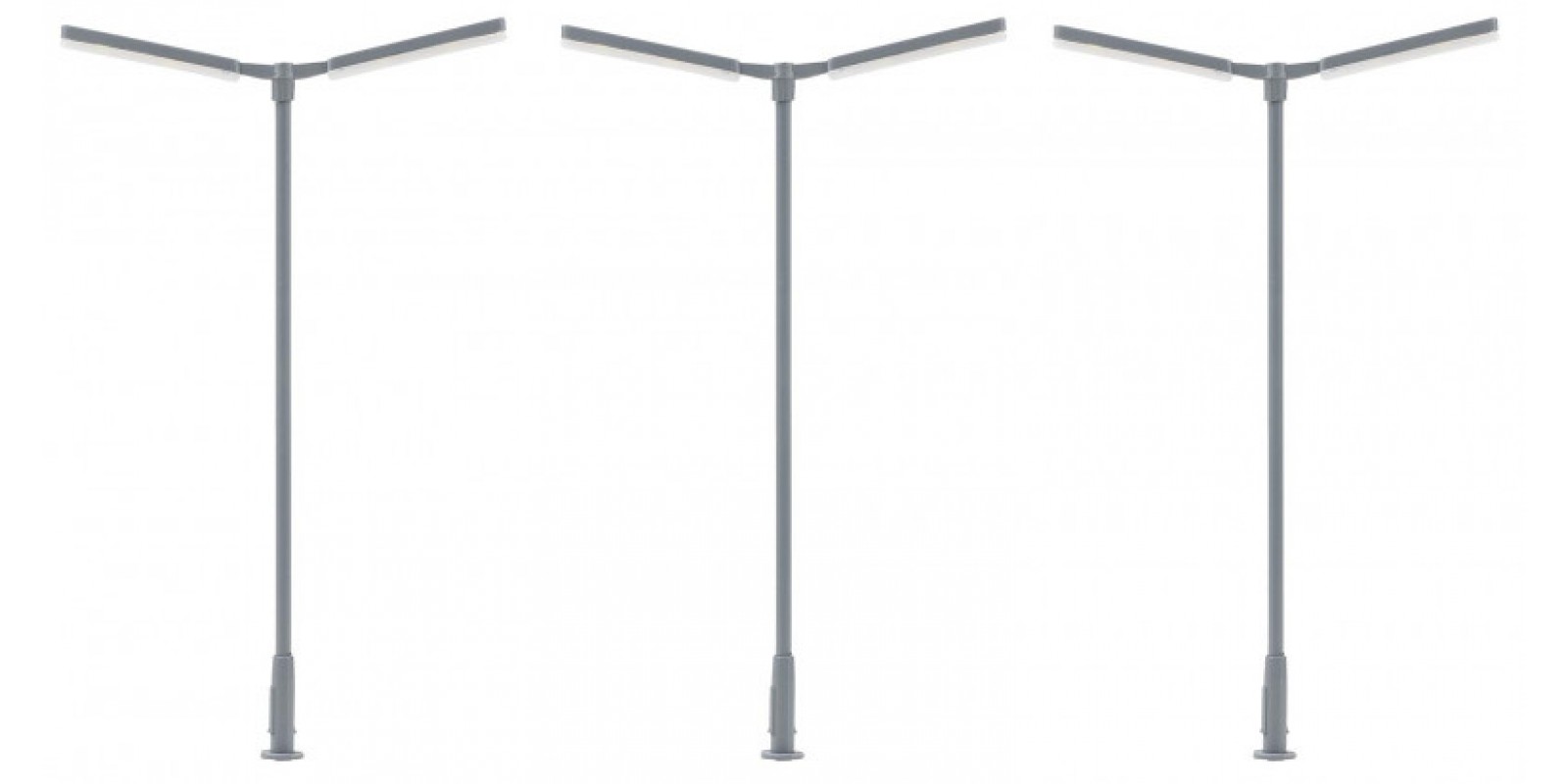 FA180122 LED Cross-mast light, dual-arm, cold white, 3 pieces