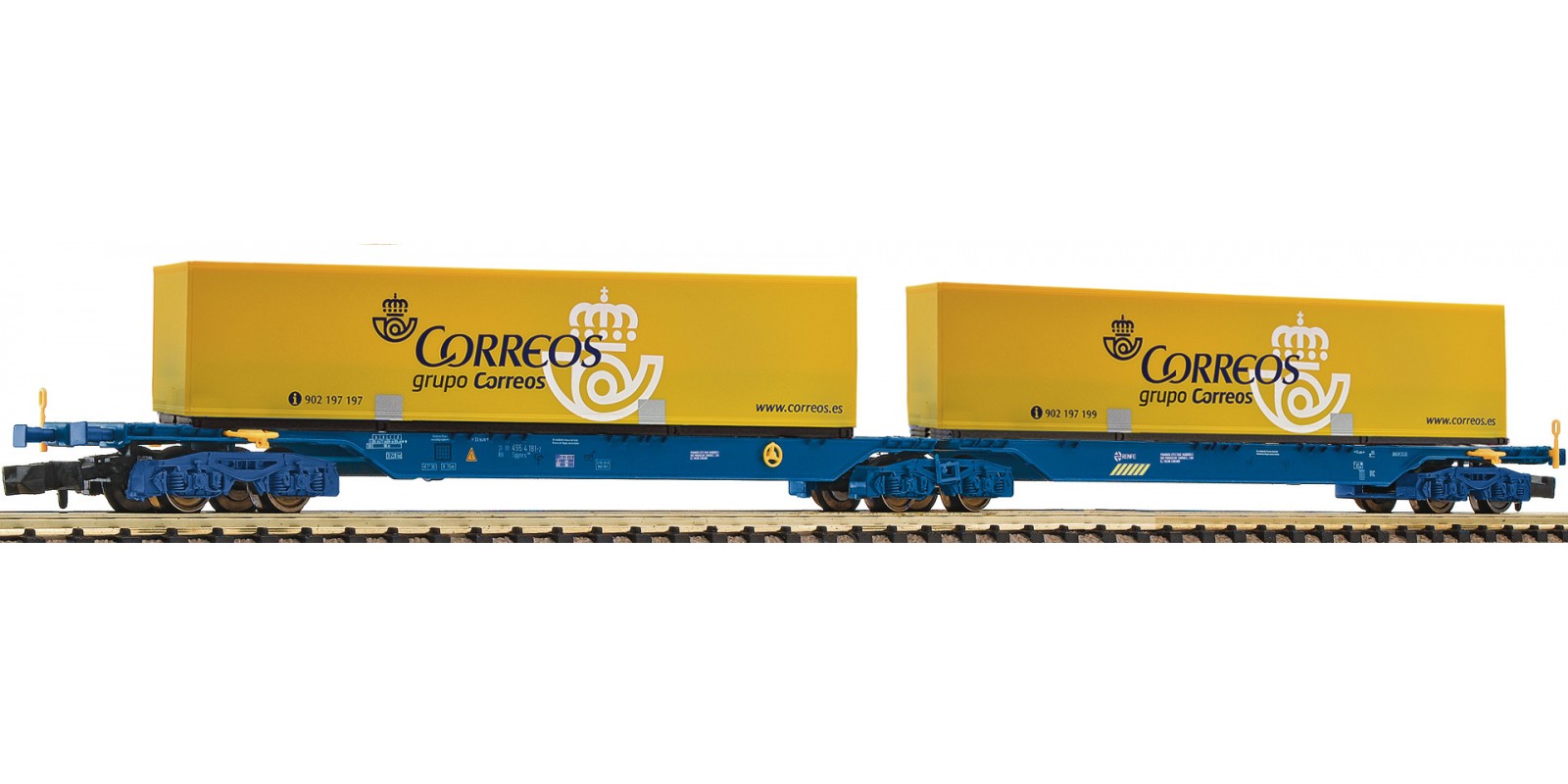 FL825336 - Double carrier wagon CORREOS type Sggmrs, RENFE