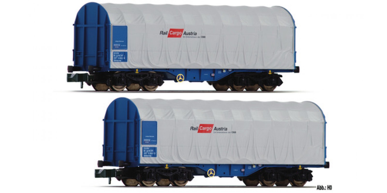 FL837924 - 2 piece set sliding tarpaulin wagons type Shimms, ÖBB (Rail Cargo Austria)