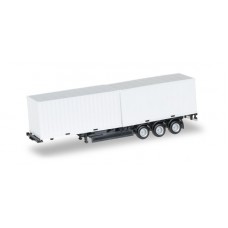 HR076494-002 40 ft. Containerchassis Krone with 2 x 20 ft. Container, Chassis black