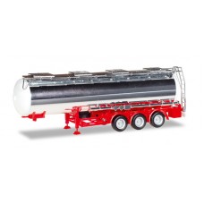 HR076456-002  chrome-plated chemical tank trailer Feldbinder, 32m³ (red)
