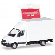 HR013437 Gauge H0 Herpa MiniKit: Mercedes-Benz Sprinter with box, white