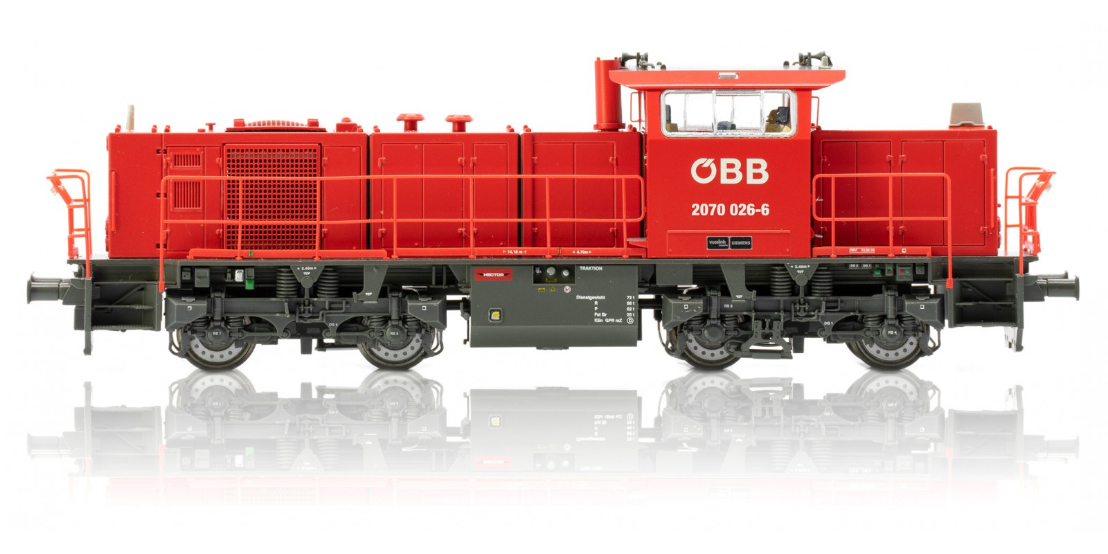 JA10772 Gauge H0 Diesel locomotive series 2070 of the ÖBB, epoch V, word mark, AC with sound