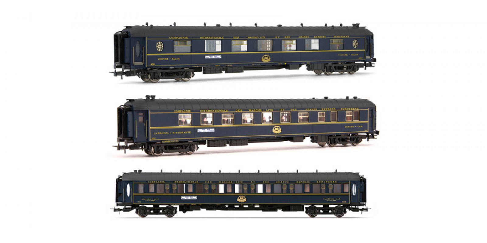 JO4163  CIWL Set of 3 coaches. Le Train Bleu. EpIII 