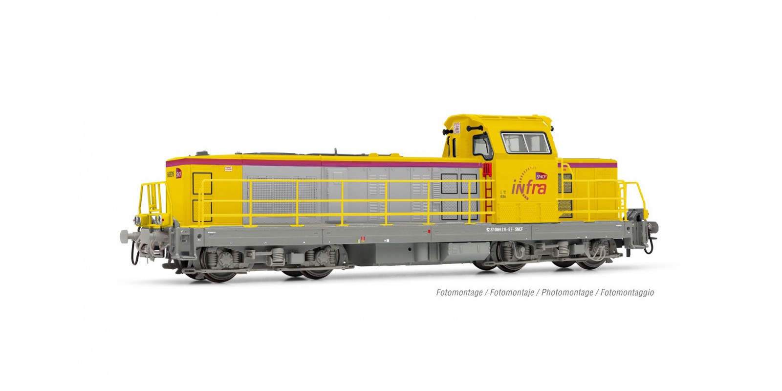 JO2393S SNCF Infra, BB 69000 diesel locomotive, yellow livery, period VI, with DCC sound decoder