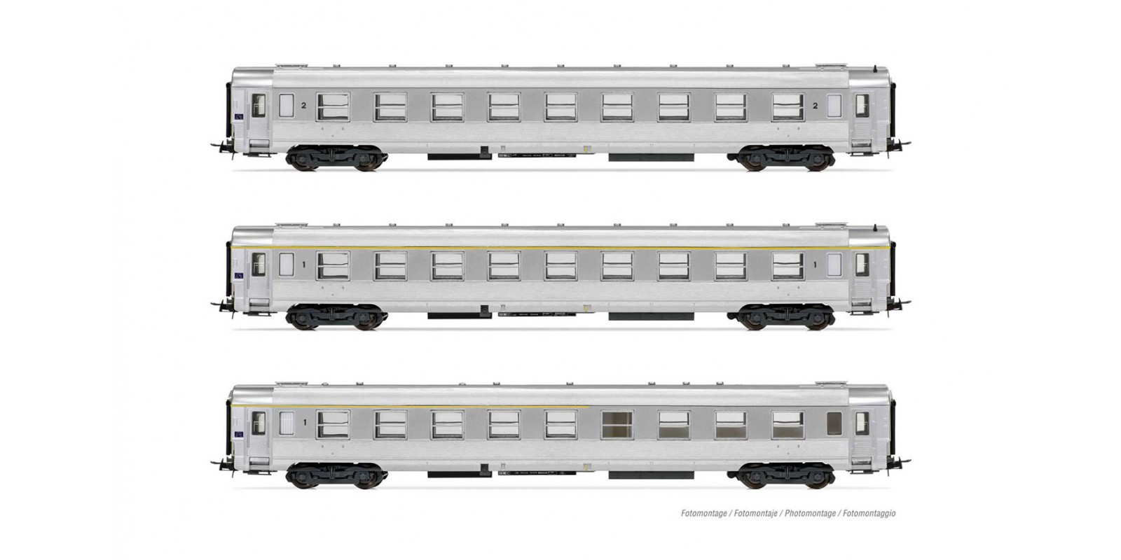 JO4146 SNCF, 3-unit pack DEV Inox, A9 + B10 + A5s, period III