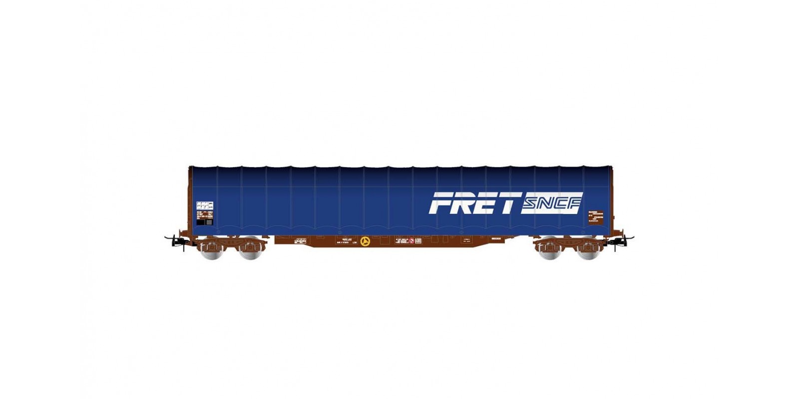 JO6201 SNCF FRET, 4-axle tarpaulin wagon type Rils, blue livery, period V