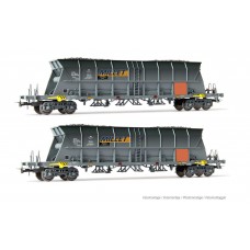 JO6209 SNCF, 2-unit pack of 4-axle coal hopper wagon EF60 "MILLET" with orange plate, period VI
