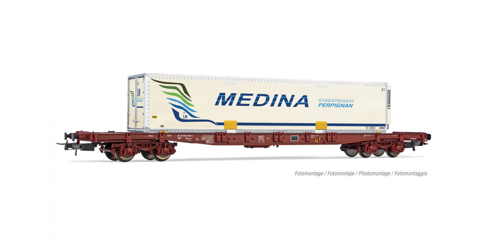JO6211 SNCF, 4-axle S7 wagon with caisse mobile "MEDINA", period V
