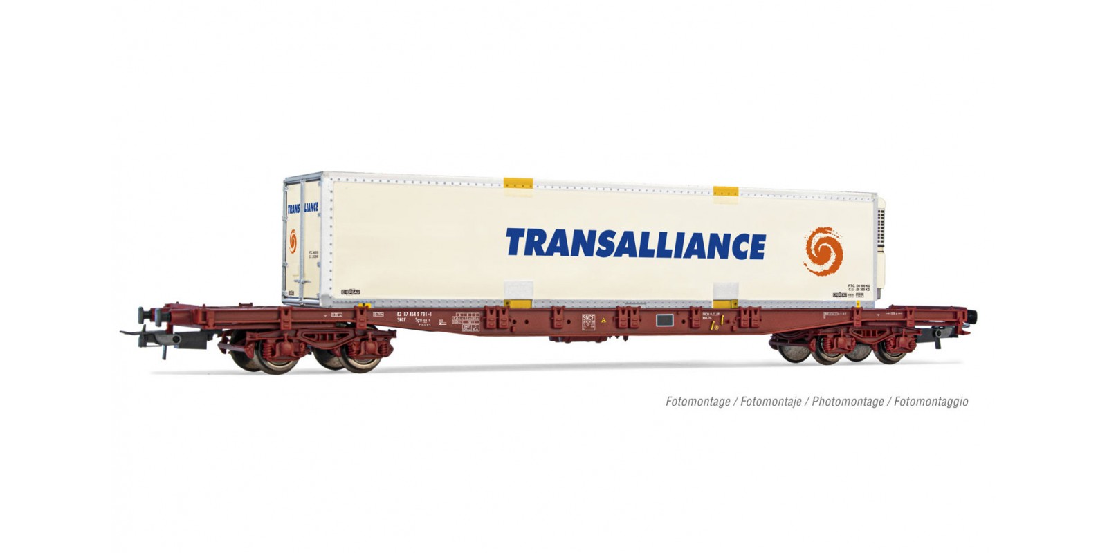 JO6214 SNCF, 4-axle S7 wagon with caisse mobile "TRANSALLIANCE", period V