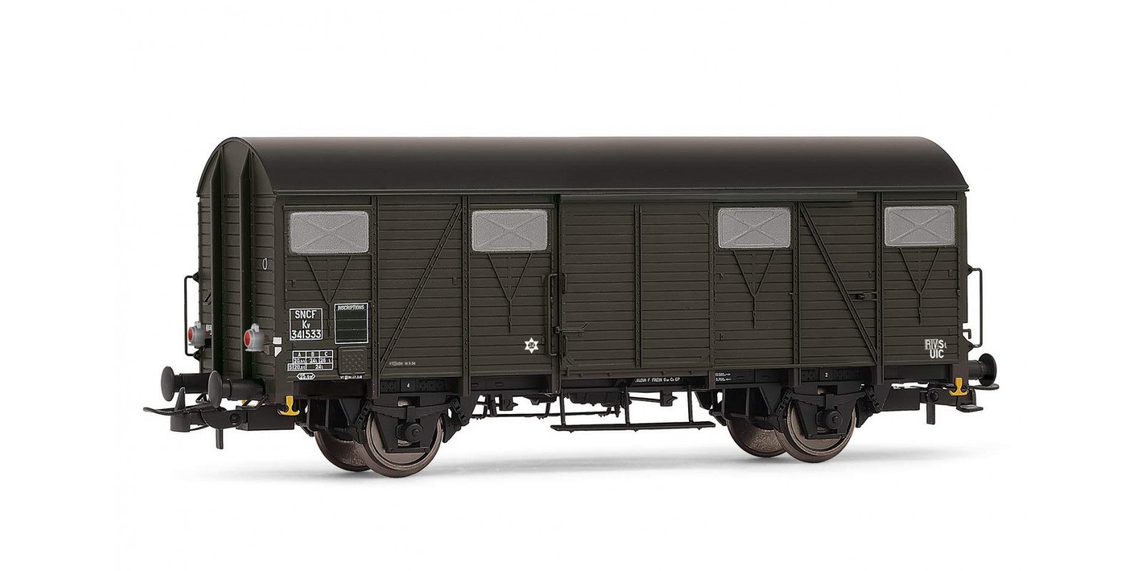 JO6216 SNCF, 2-axle covered wagon K with rear light, period III