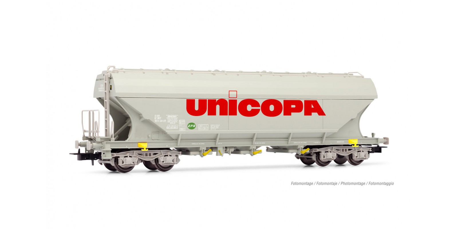 JO6218 UNICOPA, 4-axle flat-sided hopper wagon, period IV