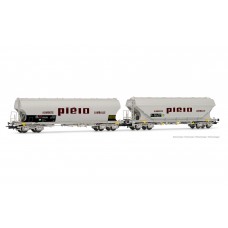JO6220 SNCF, 2-unit pack "Piéto Lamballe", hopper wagons with rounded and flat lateral side walls, period IV
