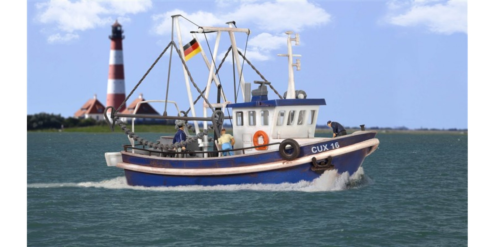 KI39161 H0 Shrimp boat CUX 16