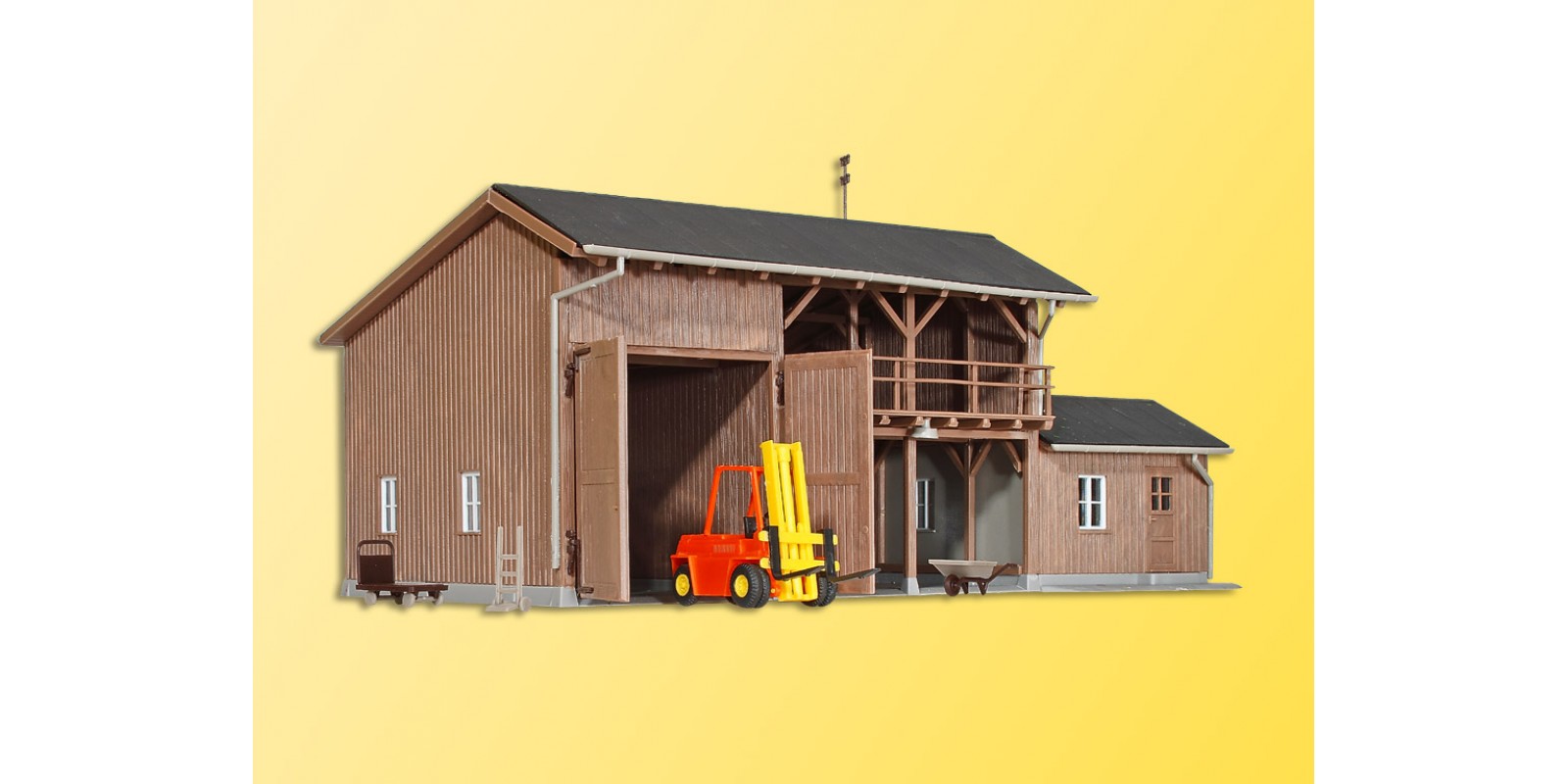 KI39815 H0 Toolshed with forklift