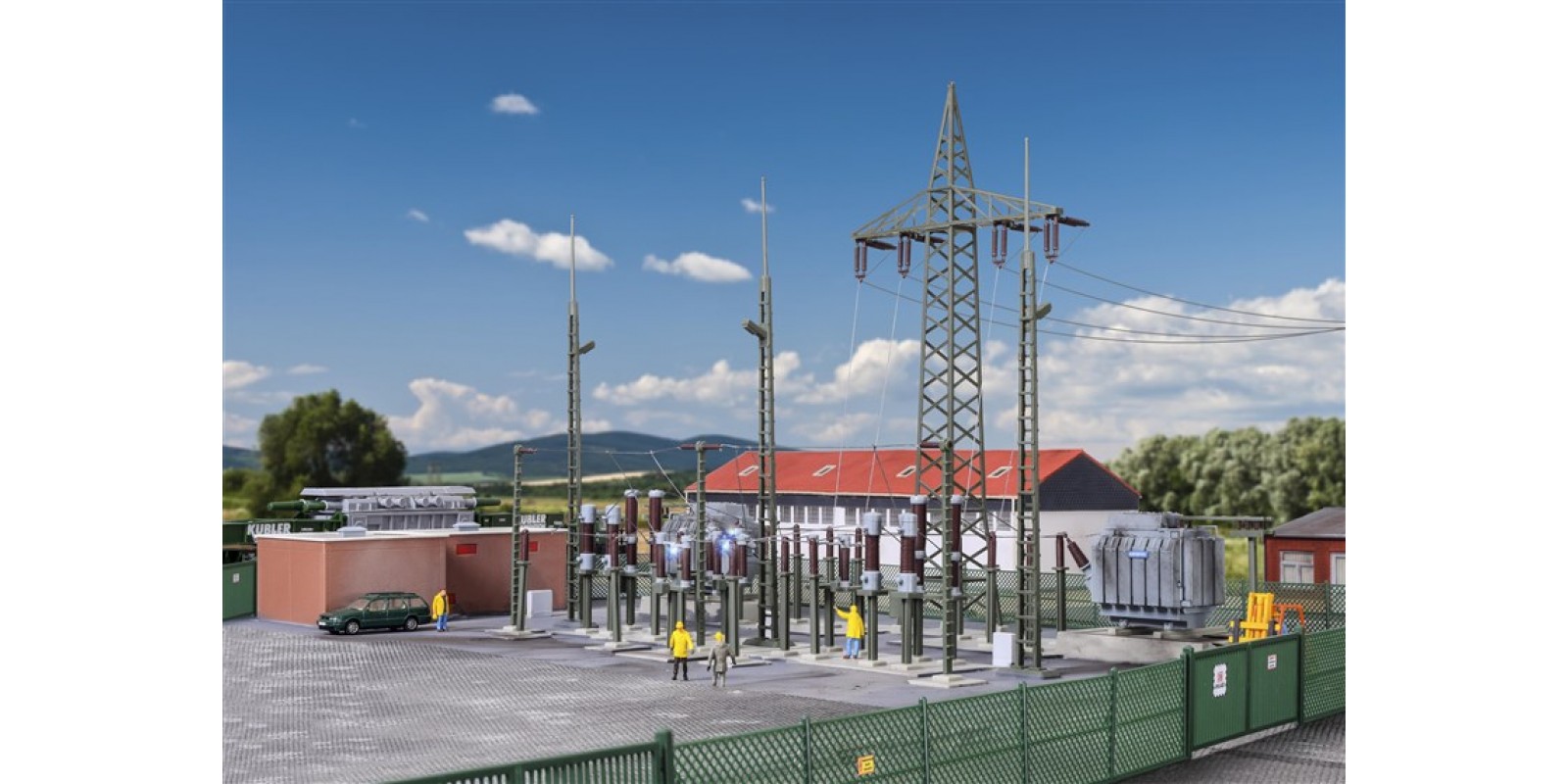 KI39840 H0 Electrical substation Baden-Baden with electric lightning